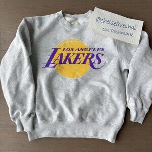 Vintage Los Angeles Lakers Crewneck Sweatshirt, Retro NBA Basketball Shirt Tee